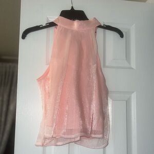 Elegant Pink Sleeveless Women's Top